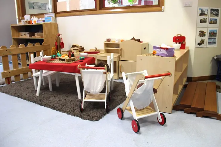 A mealtime table set for children at West Ryde Long Day Care